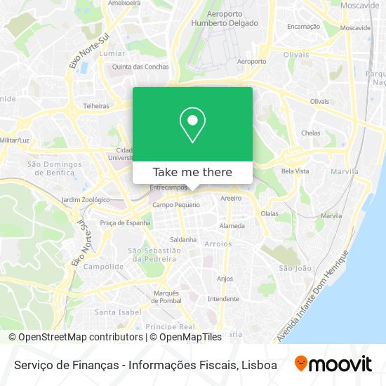 Serviço de Finanças - Informações Fiscais map