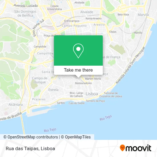 Rua das Taipas map