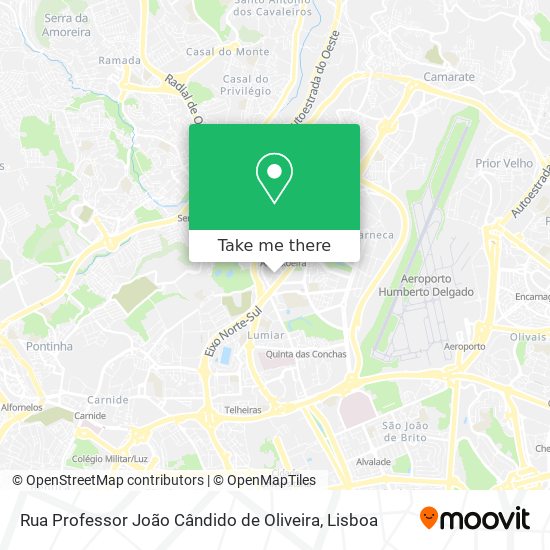 Rua Professor João Cândido de Oliveira mapa