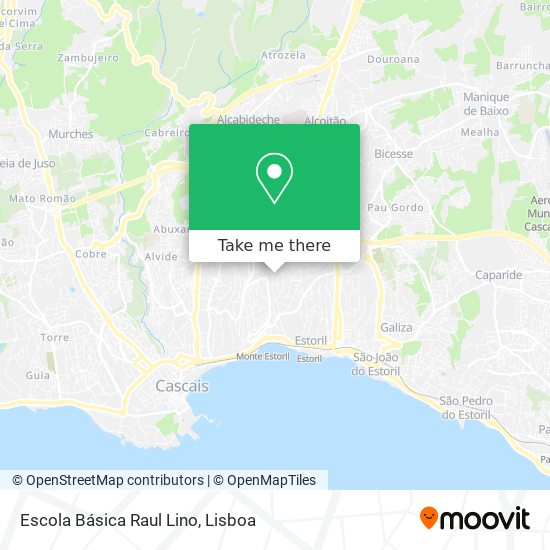 Escola Básica Raul Lino mapa