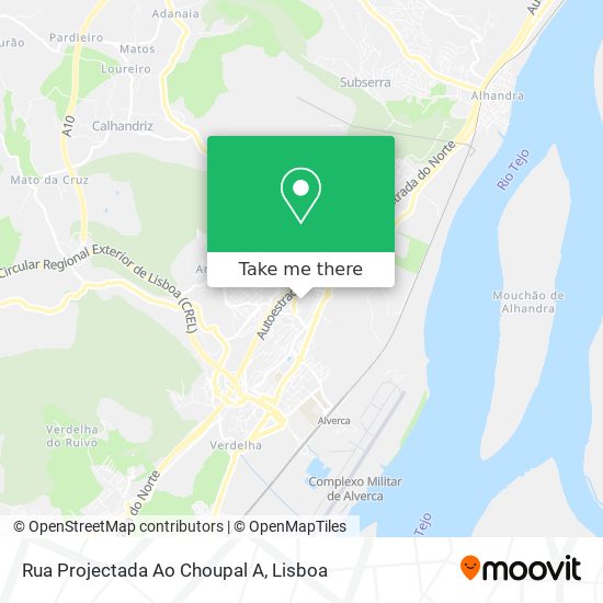 Rua Projectada Ao Choupal A mapa