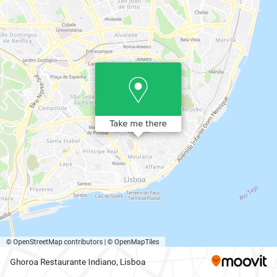 Ghoroa Restaurante Indiano map