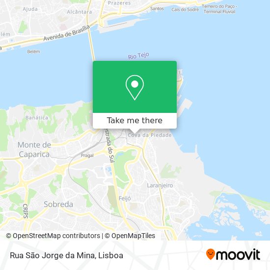 Rua São Jorge da Mina mapa