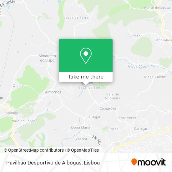 Pavilhão Desportivo de Albogas mapa