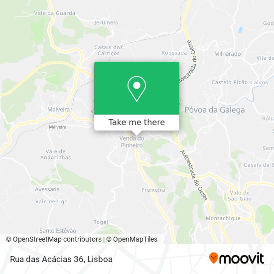 Rua das Acácias 36 map