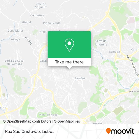 Rua São Cristóvão mapa
