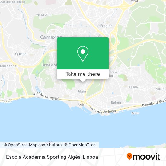 Escola Academia Sporting Algés mapa