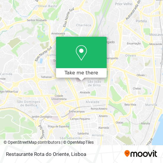 Restaurante Rota do Oriente map