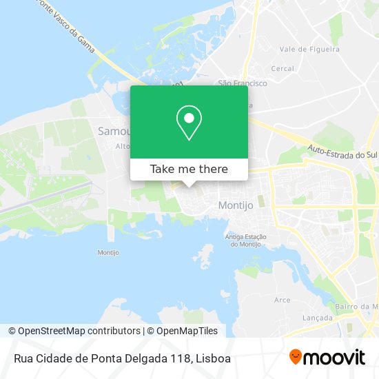 Rua Cidade de Ponta Delgada 118 mapa