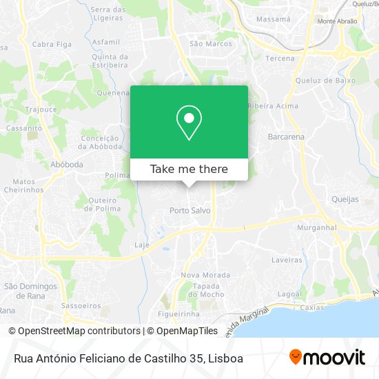 Rua António Feliciano de Castilho 35 mapa
