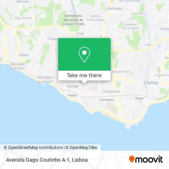 Avenida Gago Coutinho A-1 mapa