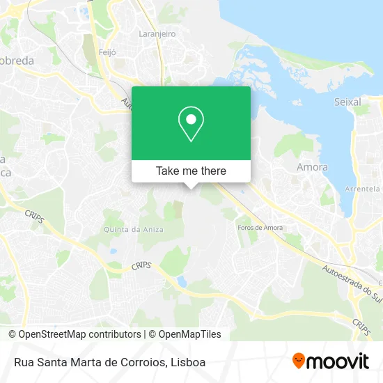 Rua Santa Marta de Corroios map