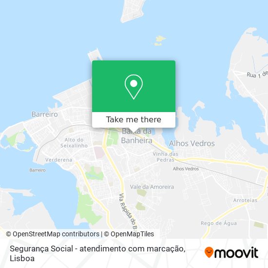 Segurança Social - atendimento com marcação mapa