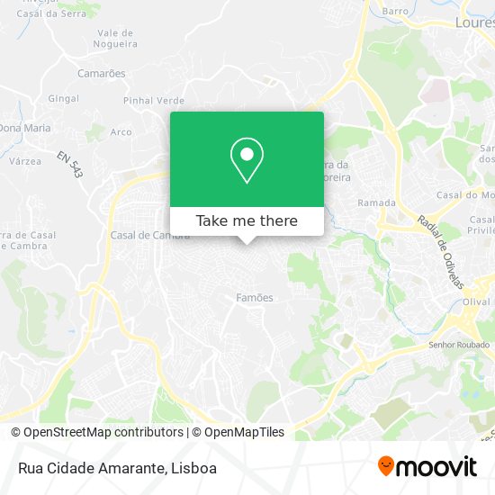 Rua Cidade Amarante mapa