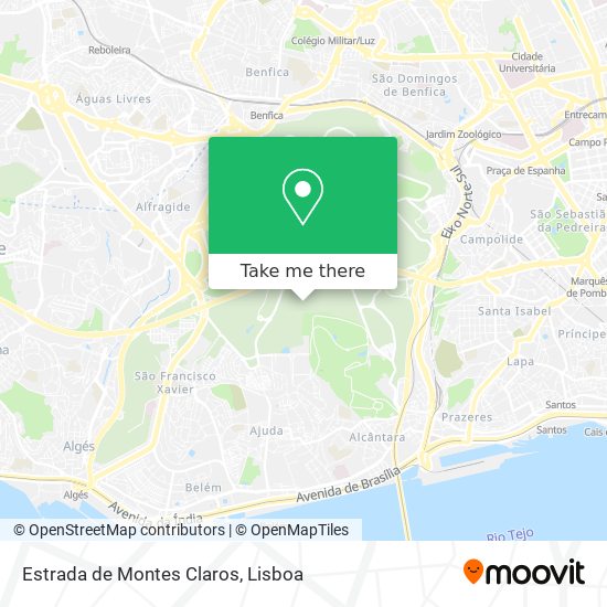 Estrada de Montes Claros map