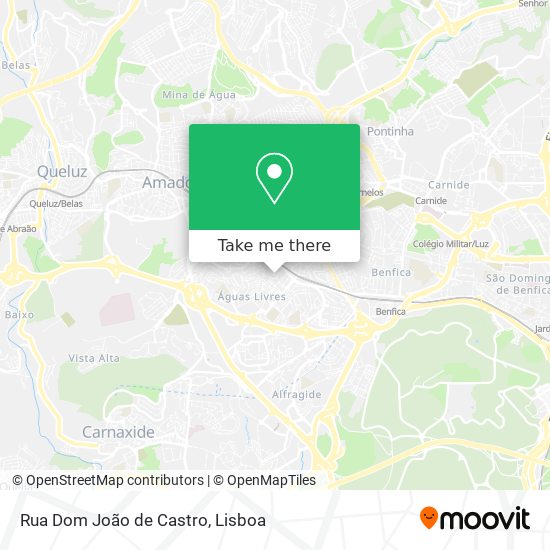 Rua Dom João de Castro mapa