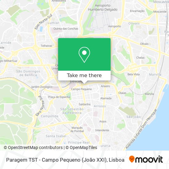 Paragem TST - Campo Pequeno (João XXI) map