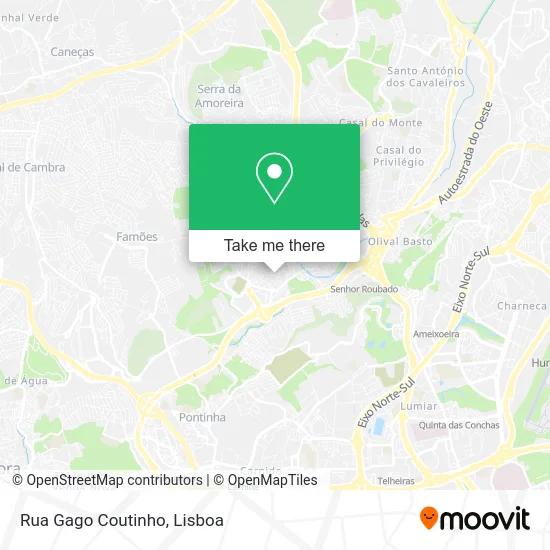 Rua Gago Coutinho map