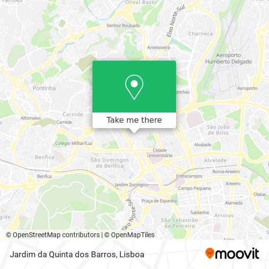 Jardim da Quinta dos Barros mapa