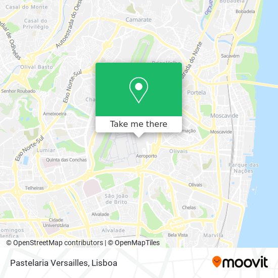 Pastelaria Versailles mapa