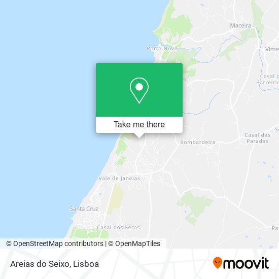 Areias do Seixo mapa