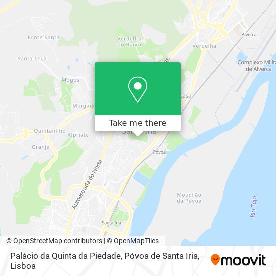 Palácio da Quinta da Piedade, Póvoa de Santa Iria mapa