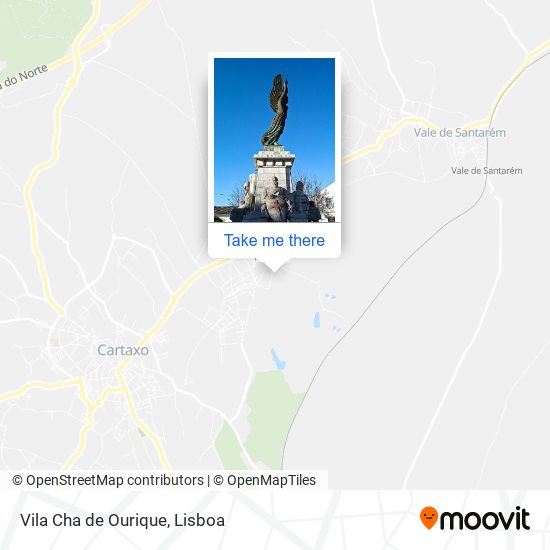 How to get to Vila Cha de Ourique in Cartaxo by Bus or Train