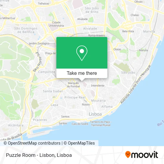 Puzzle Room - Lisbon map