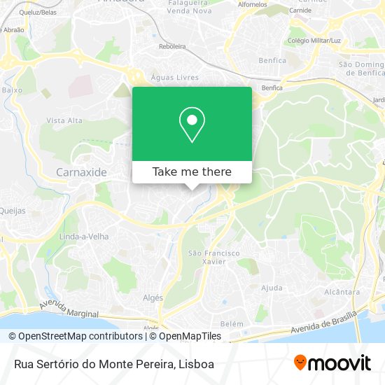 Rua Sertório do Monte Pereira mapa