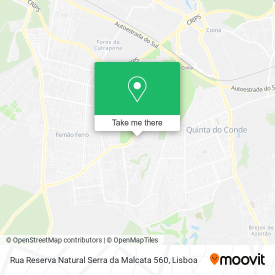 Rua Reserva Natural Serra da Malcata 560 mapa