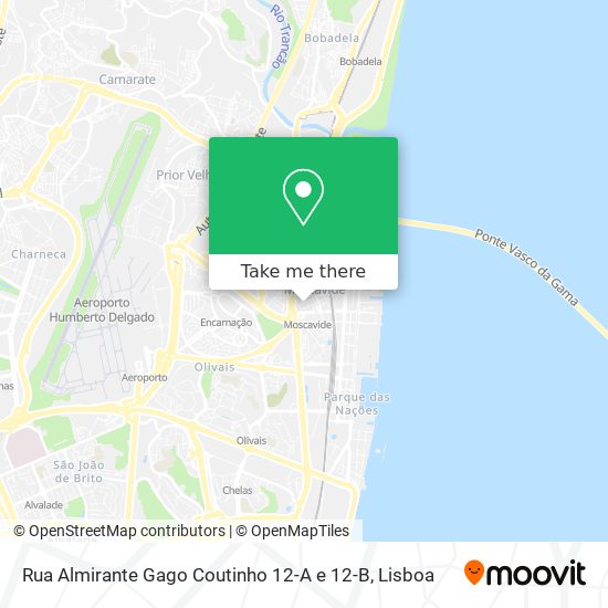 Rua Almirante Gago Coutinho 12-A e 12-B map