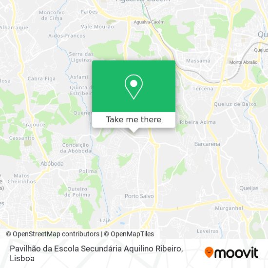 Pavilhão da Escola Secundária Aquilino Ribeiro mapa