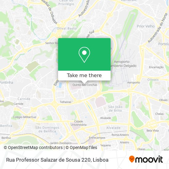 Rua Professor Salazar de Sousa 220 mapa