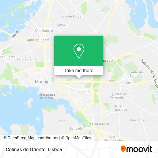 Colinas do Oriente map