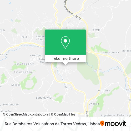 Rua Bombeiros Voluntários de Torres Vedras map