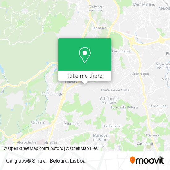 Carglass® Sintra - Beloura map
