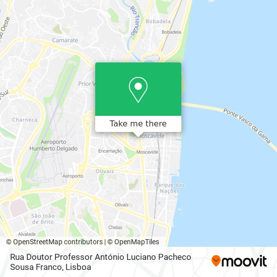 Rua Doutor Professor António Luciano Pacheco Sousa Franco mapa