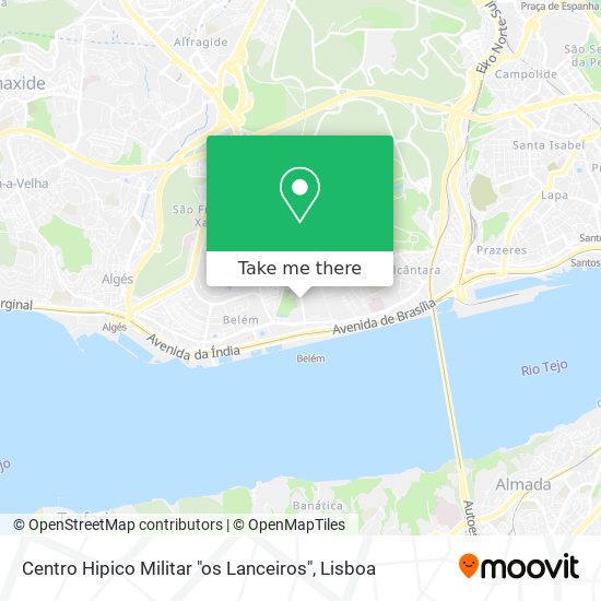 Centro Hipico Militar "os Lanceiros" map