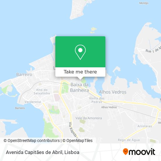 Avenida Capitães de Abril mapa
