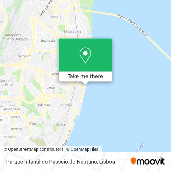 Parque Infantil do Passeio do Neptuno mapa