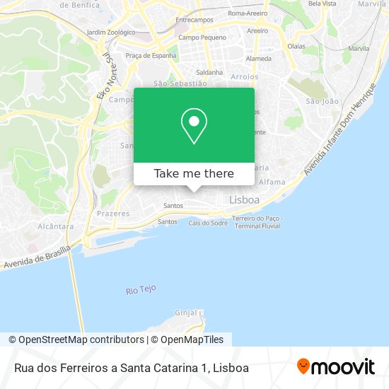 Rua dos Ferreiros a Santa Catarina 1 map
