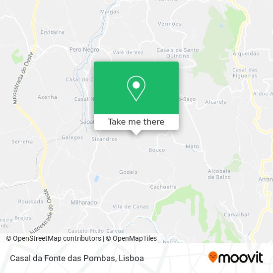 Casal da Fonte das Pombas map