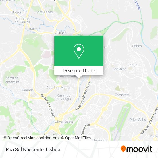 Rua Sol Nascente mapa