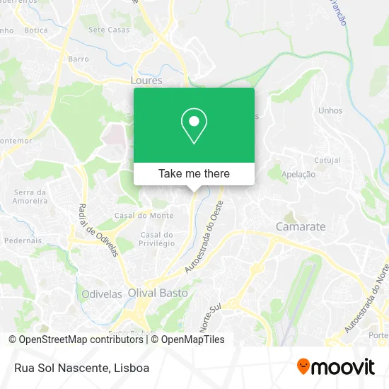 Rua Sol Nascente mapa
