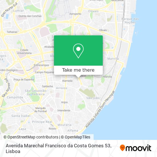 Avenida Marechal Francisco da Costa Gomes 53 mapa