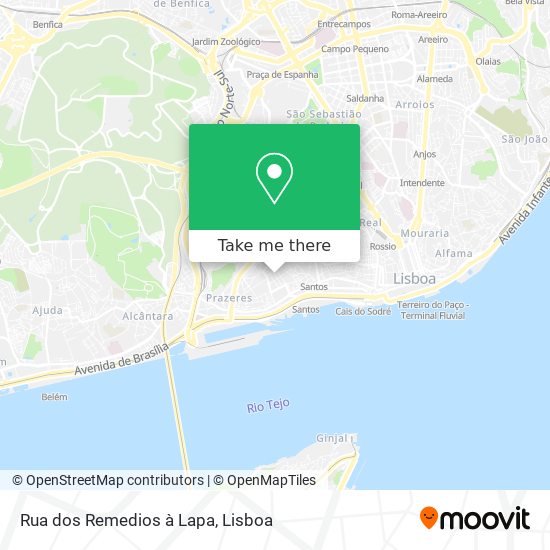 Rua dos Remedios à Lapa map