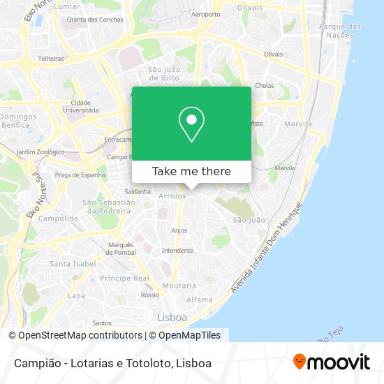 How To Get To Campiao Lotarias E Totoloto In Lisboa By Bus Metro Train Or Ferry