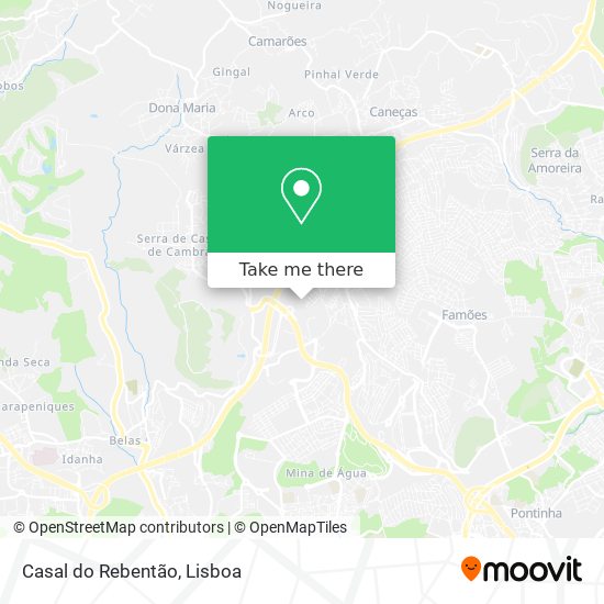 Casal do Rebentão mapa