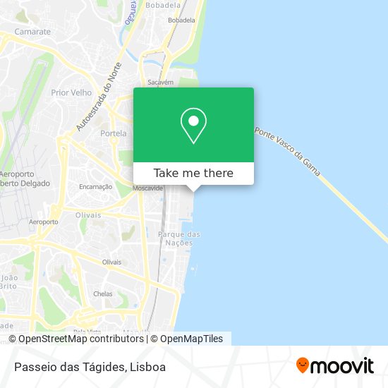 Passeio das Tágides mapa