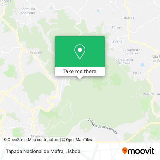 Tapada Nacional de Mafra map